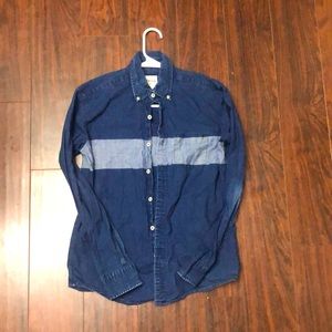 American Eagle: Premium Indigo Button Up